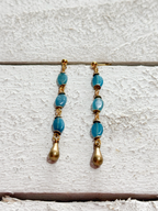 Pendientes gota azules