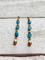 Pendientes gota azules
