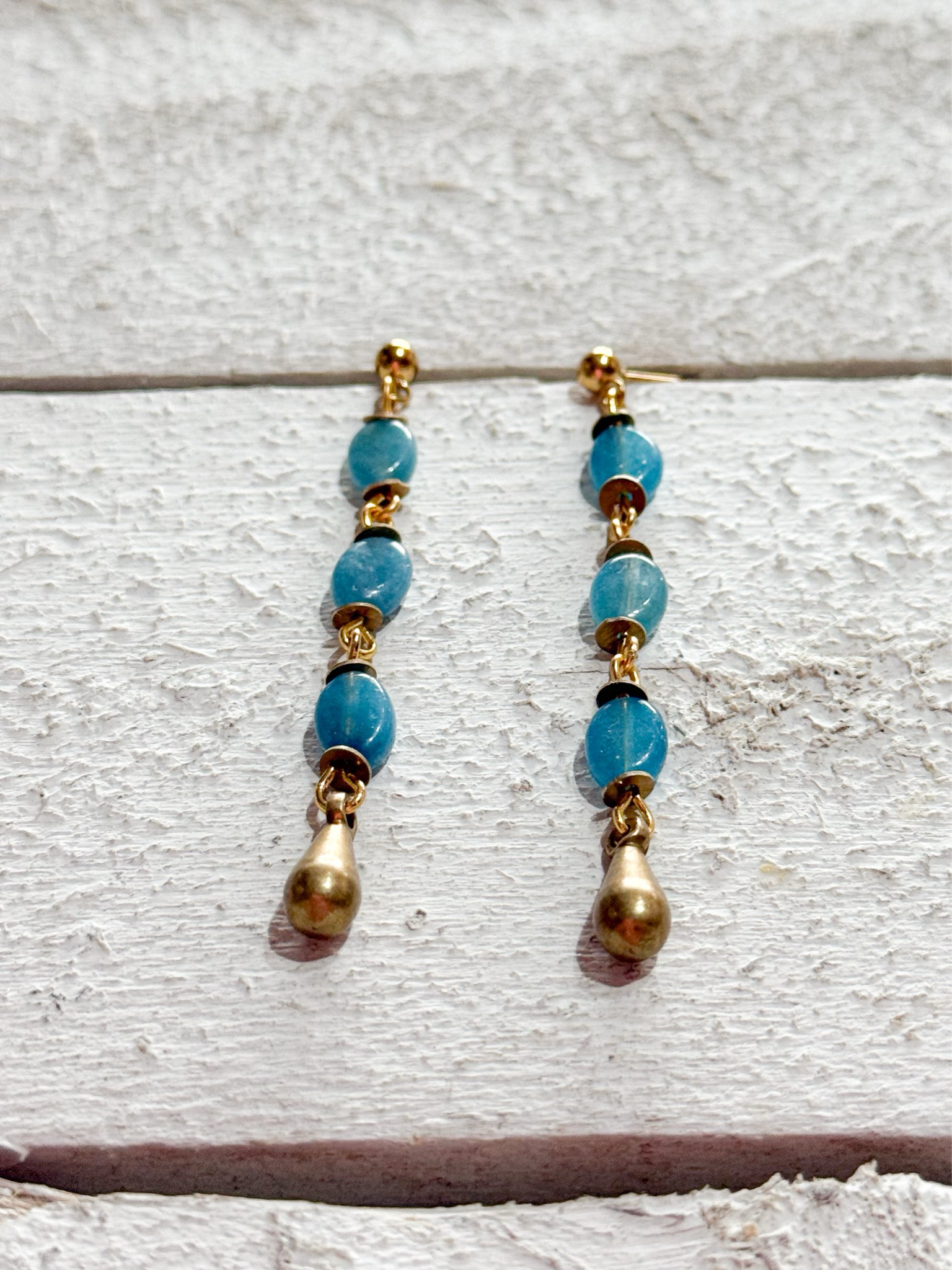 Pendientes gota azules