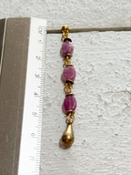Pendientes gota berenjena