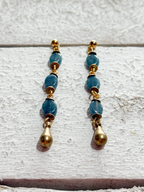 Pendientes gota verdes