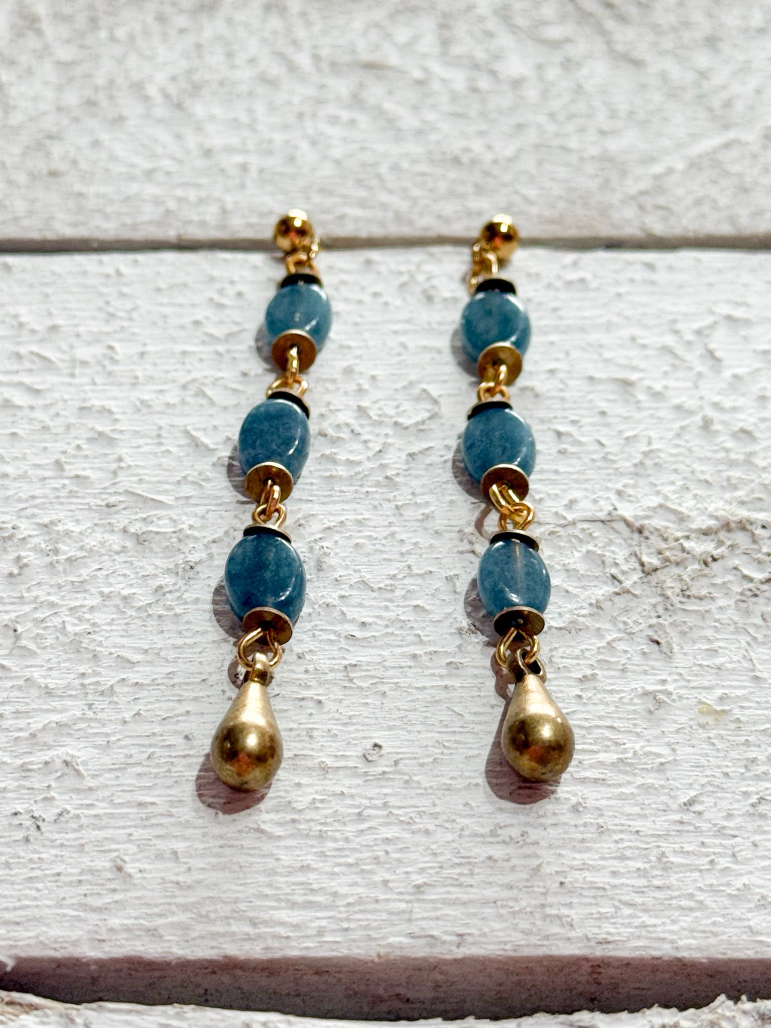 Pendientes gota verdes