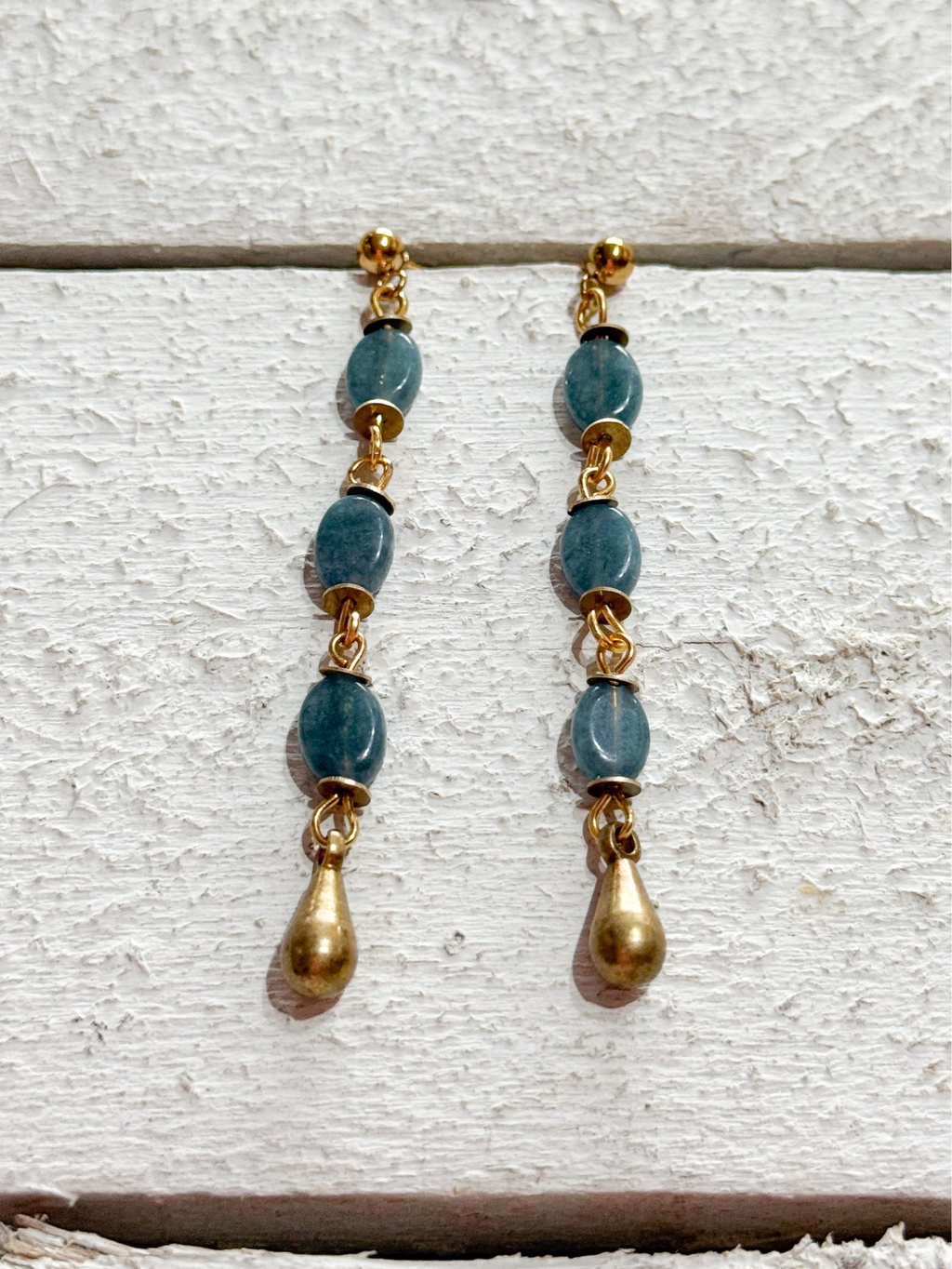Pendientes gota verdes