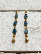 Pendientes gota verdes