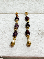 Pendientes gota marrones