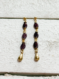 Pendientes gota marrones