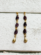 Pendientes gota marrones