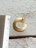 Pendientes aro anchos dorado mate