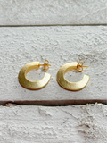 Pendientes aro anchos dorado mate