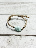 Pulsera cáñamo caracola agua