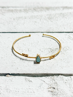 Pulsera rígida gota amazonita