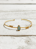 Pulsera rígida gota amazonita