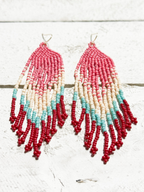 Pendientes miyuki degradé Rosa