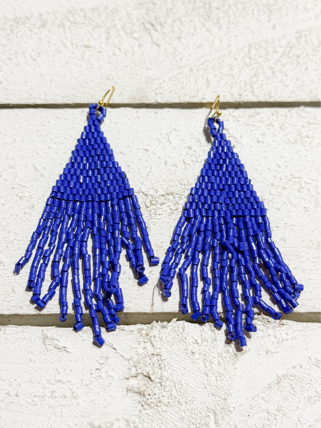 Pendientes miyuki azul noche
