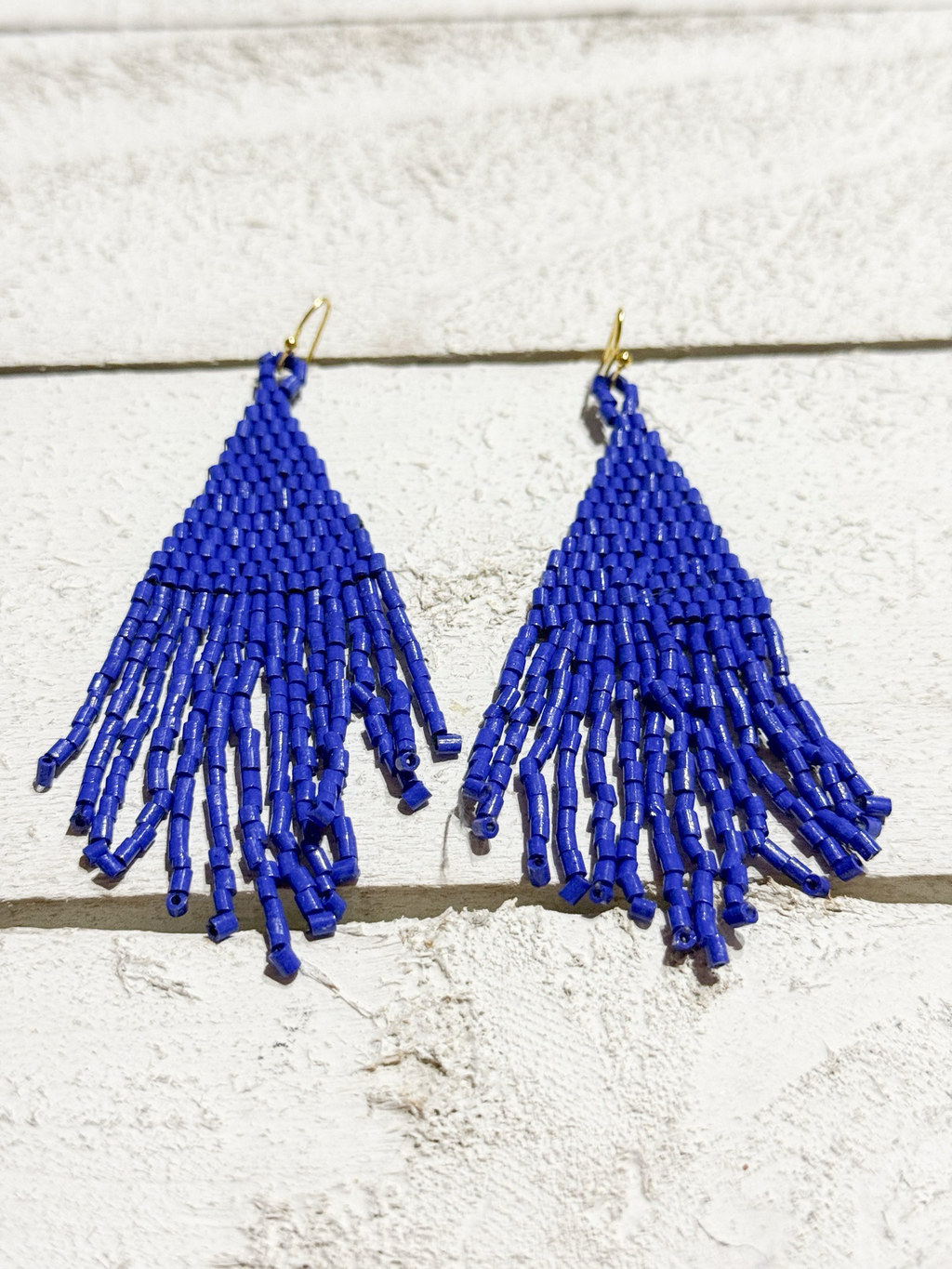 Pendientes miyuki azul noche