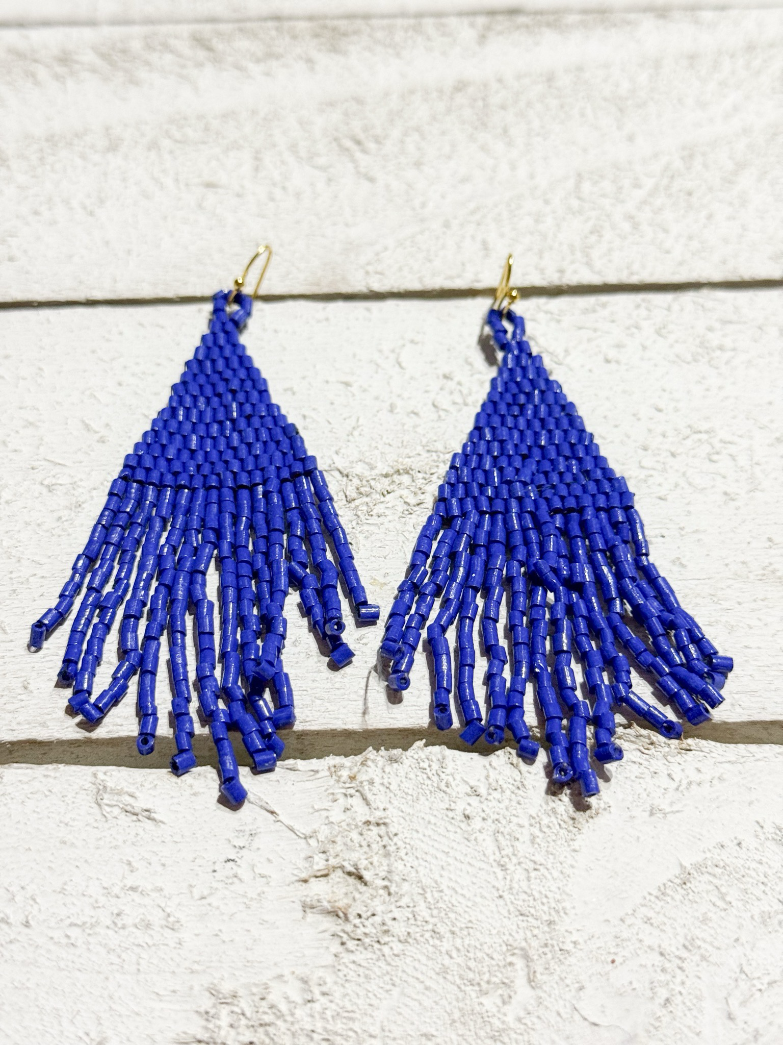Pendientes miyuki azul noche