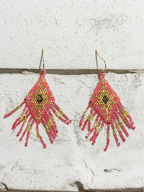 Pendientes miyuki rombo rosa
