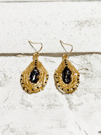 Pendientes miyuki gota dorados