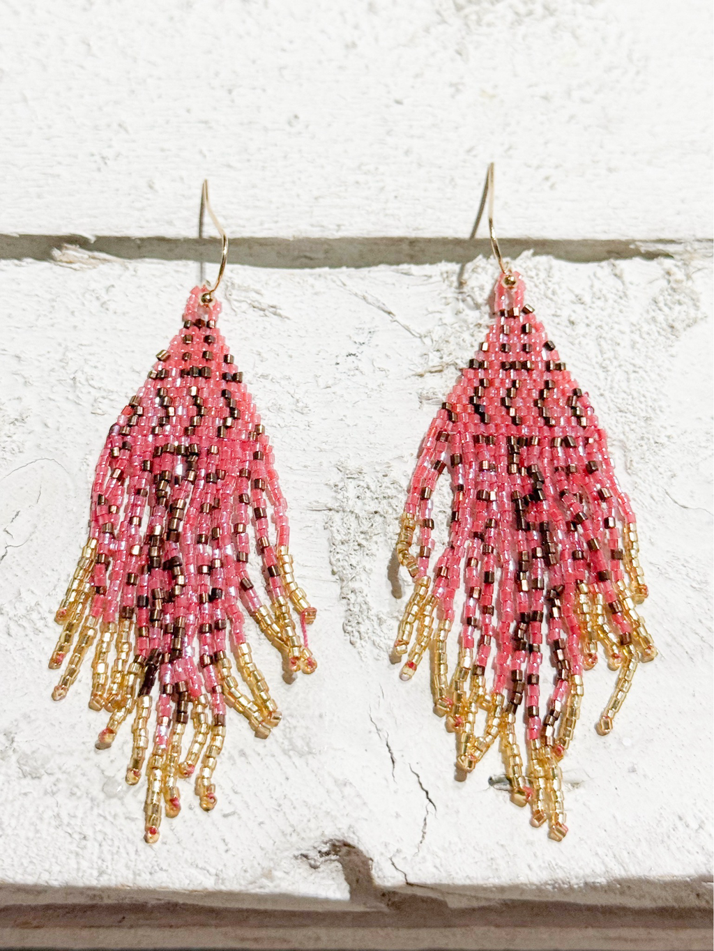 Pendientes miyuki zigzag fresa