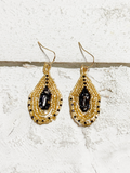 Pendientes miyuki gota dorados