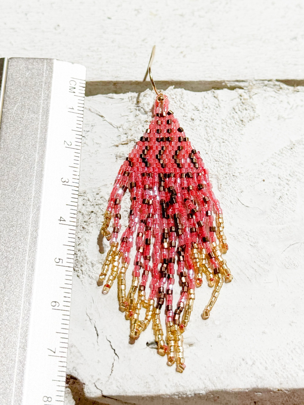 Pendientes miyuki zigzag fresa