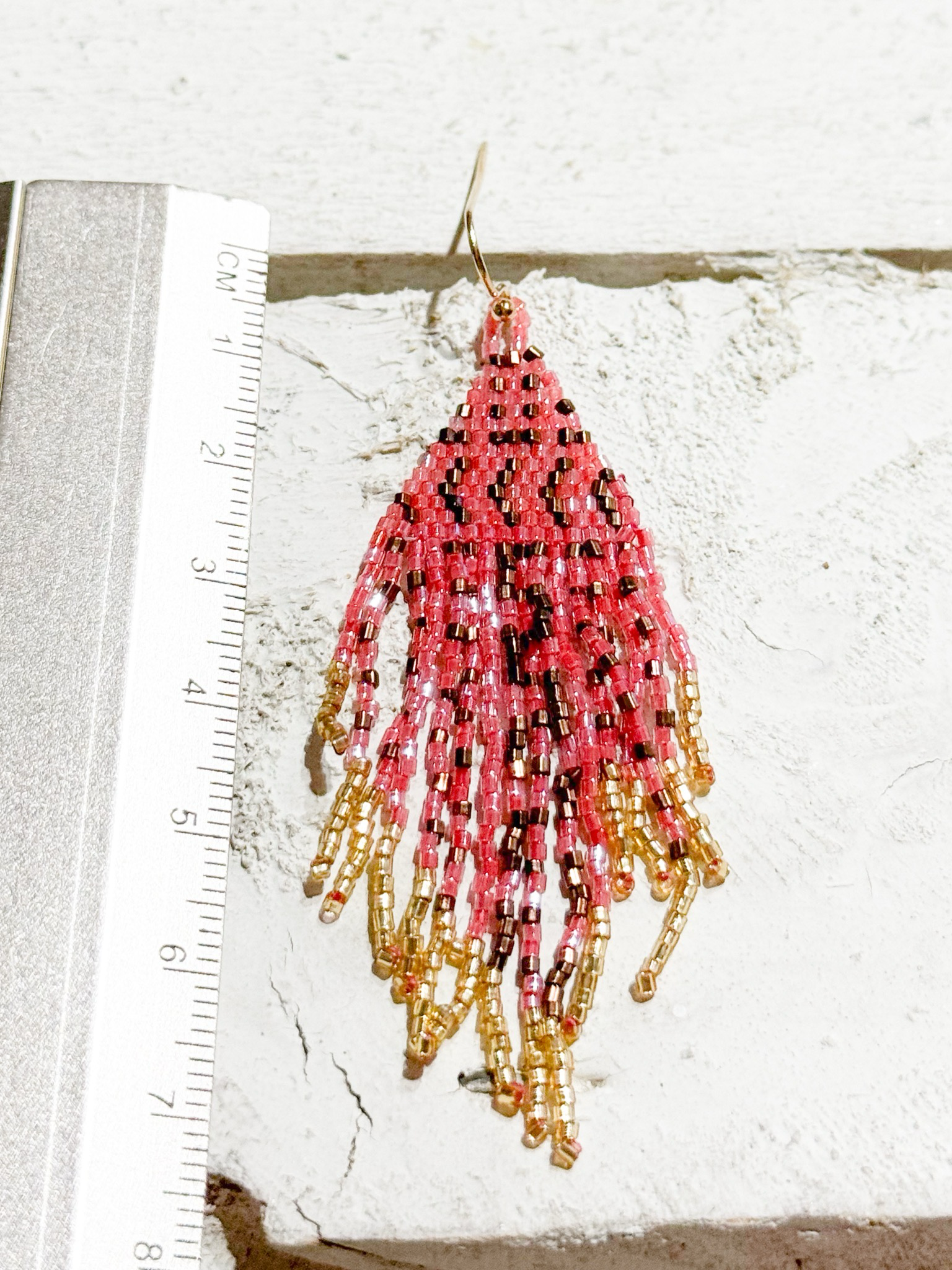 Pendientes miyuki zigzag fresa