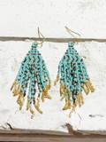 Pendientes miyuki zigzag azul