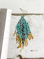 Pendientes miyuki zigzag azul