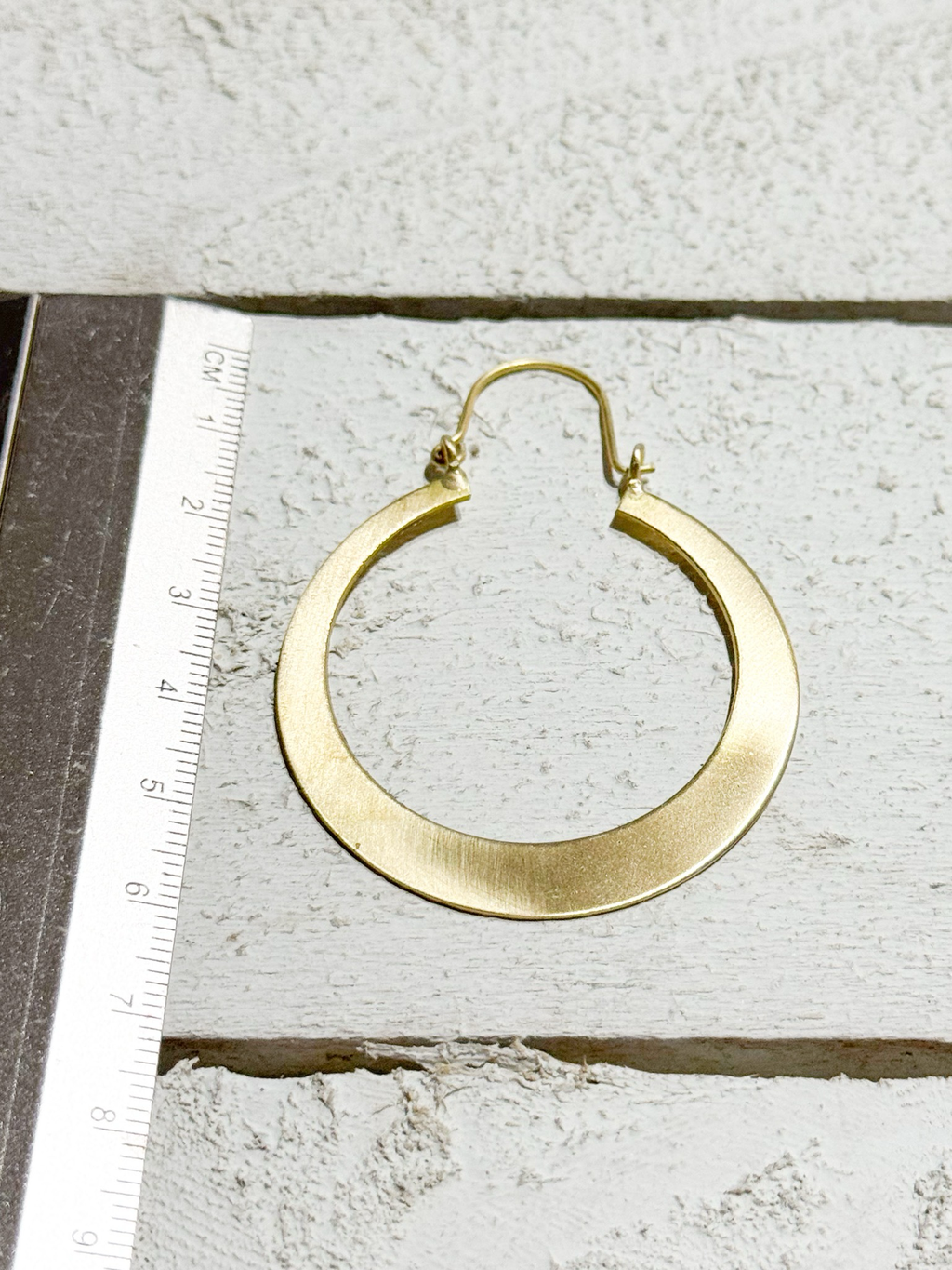 Pendientes aro latón dorados