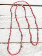 Collar largo rosa