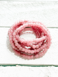 Collar largo rosa