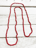 Collar largo rojo