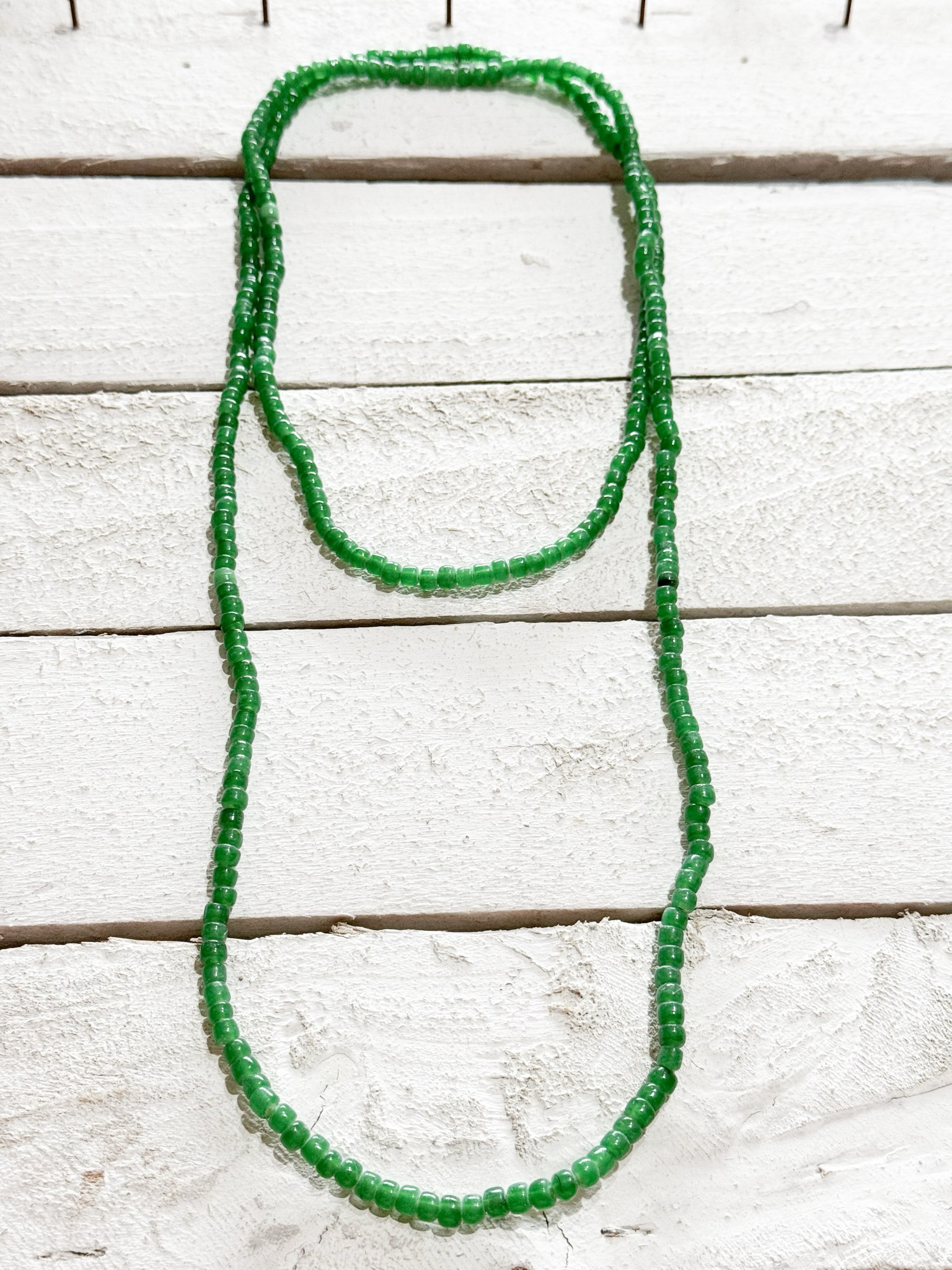 Collar largo verde