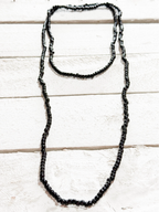 Collar largo negro