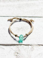 Pulsera cáñamo pez vidrio