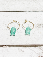 Pendientes aro pez vidrio