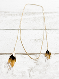Collar abierto flores