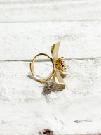 Anillo flor cuatro pétalos