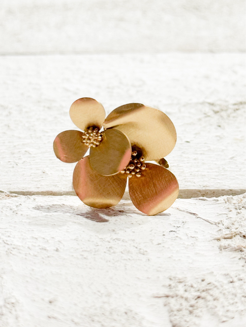 Anillo doble flor