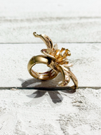 Anillo flor metal XL elástico