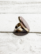 Anillo piedra rodocrosita irregular