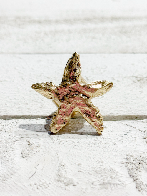 Anillo estrella dorada elástico