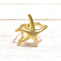 Anillo dorado mate zamak estrella