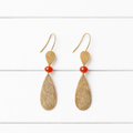 Pendientes doble gota teja
