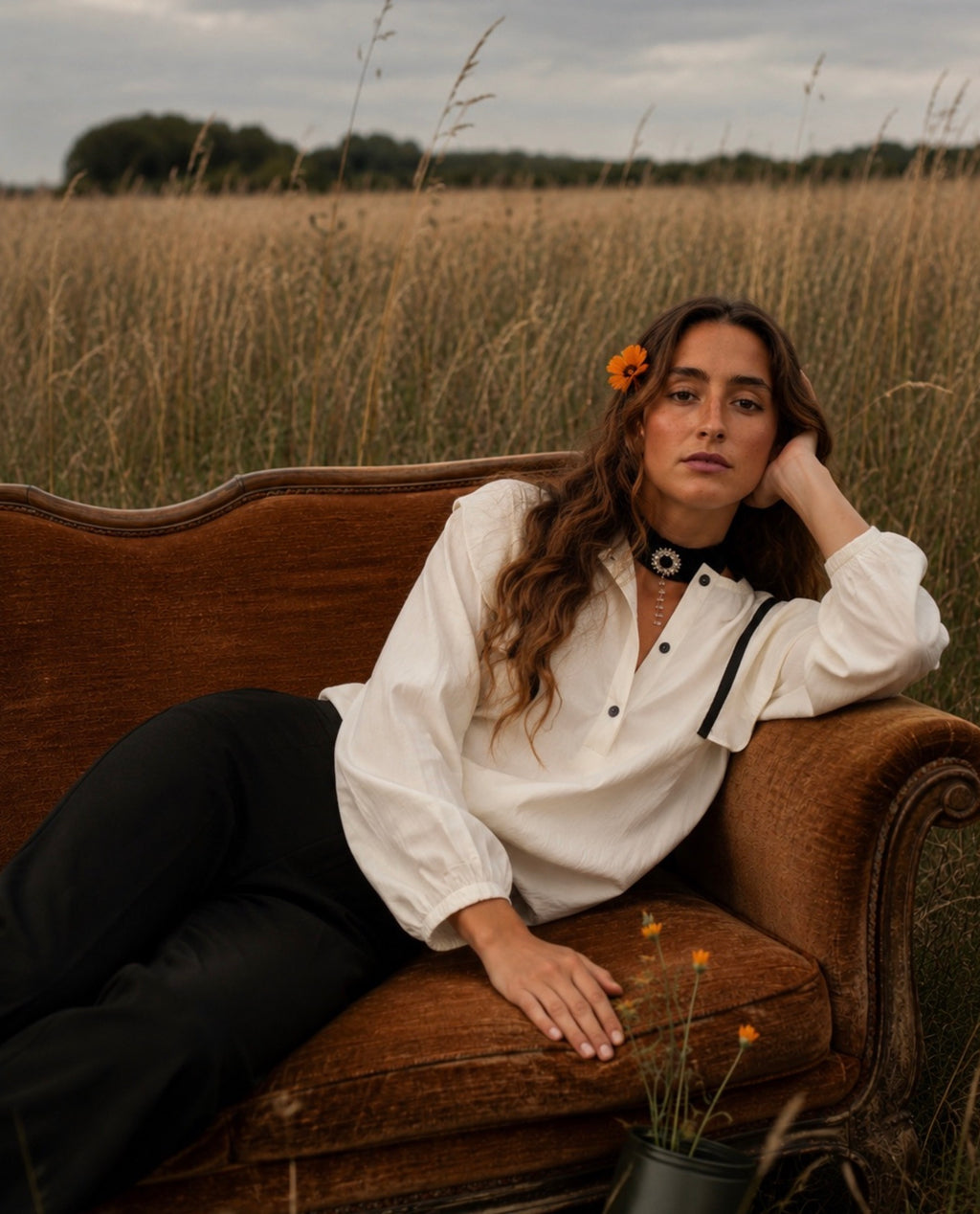Gargantilla Choker terciopelo vintage negro