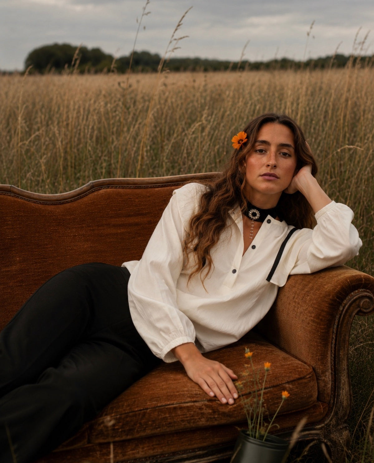 Gargantilla Choker terciopelo vintage negro