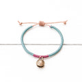 Pulsera cascabel azul/berenjena