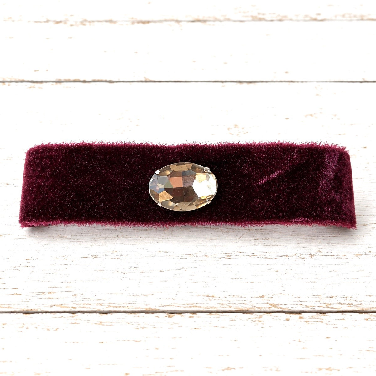 Gargantilla choker terciopelo granate titanic