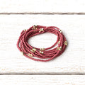 Collar largo terracota contraste dorado