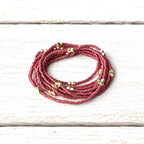 Collar largo terracota contraste dorado